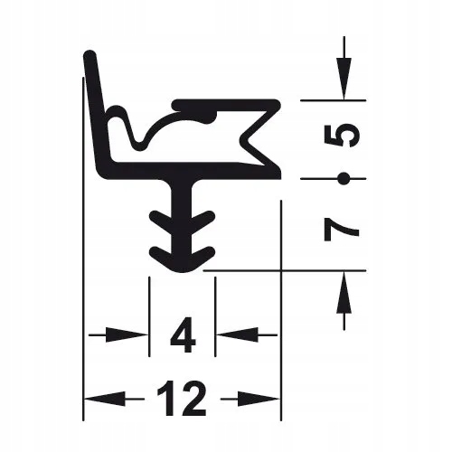 USZCZELKA DO PROGU DRZWI ZEWNĘTRZNYCH WIKĘD 1mb czarna Marka Deventer