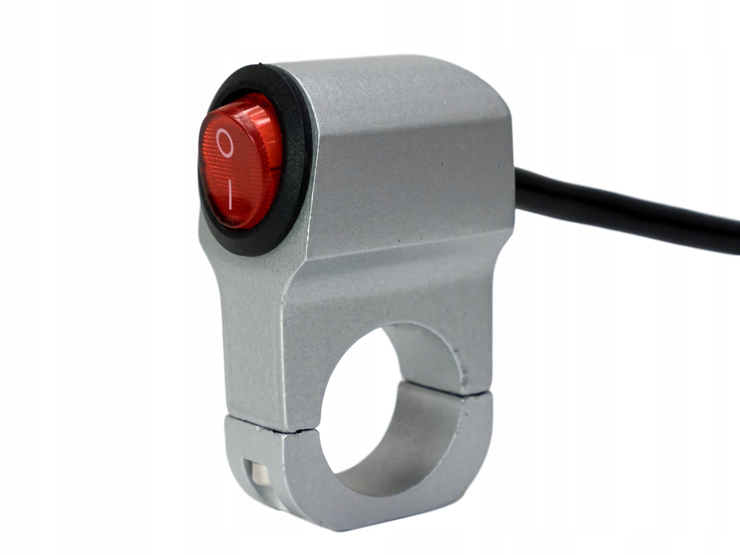 

Włącznik aluminiowy podświetlany Led 22 mm srebrny