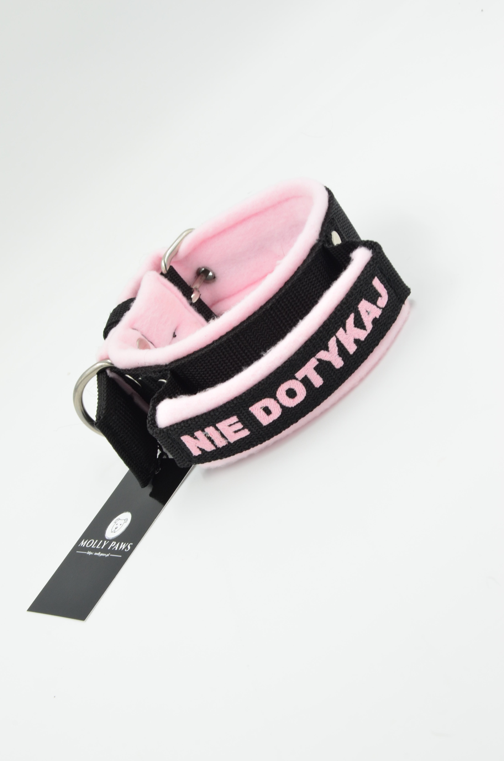 Levně Obojek s rukojetí pro psa a vlastní výšivkou, velikost 37 cm – 45 cm