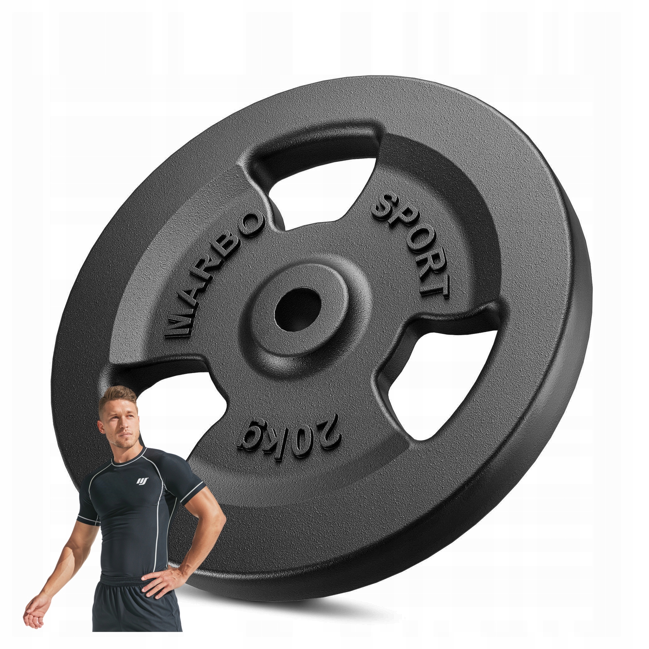 Závaží z litiny Marbo volant, talíř, váha, posilovna 20 kg, MW-O20-KIER