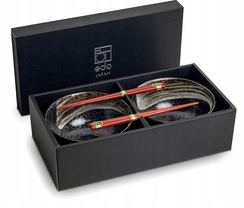 

Zestaw Ciemnych Misek 17cm Do Udon Pałeczki Ansen