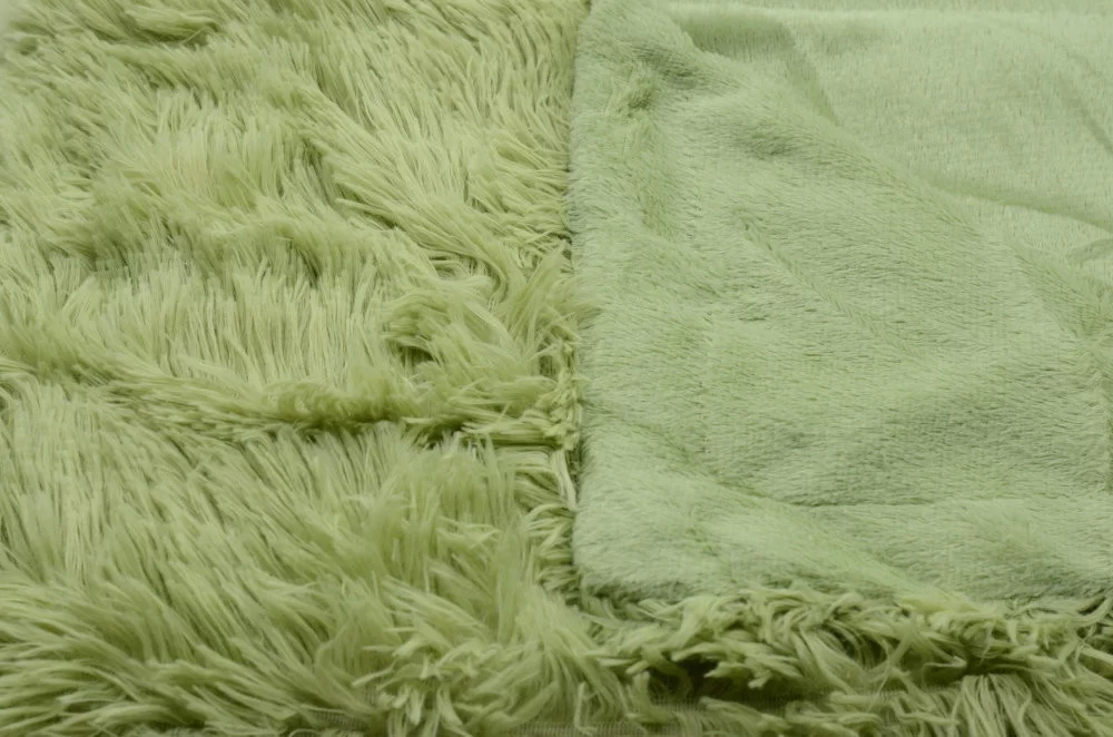 Narzuta Koc Włochacz Futrzak 160x200 Pistacjowy Długość (cm) 200