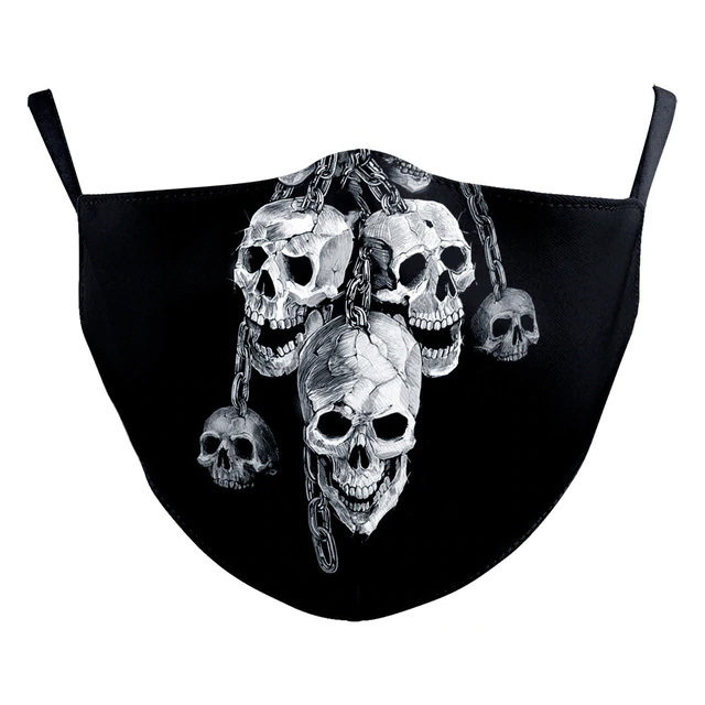 Maseczka streetwear Maska z nadrukiem Czacha Wzory