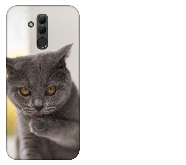 

Etui pokrowiec Huawei Mate 20 Lite Kot kotek smies
