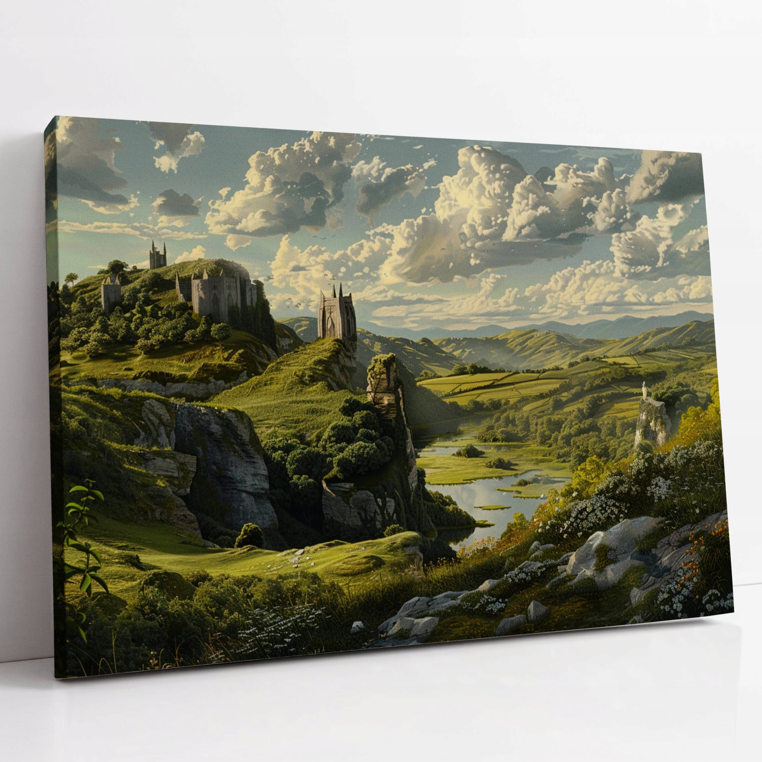 Obraz na plátně Zelené údolí mezi horami, krajina do obývacího pokoje 100x70