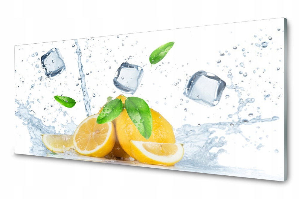 

Panel szklany do kuchni Cytryna Kostki Lodu 125x50