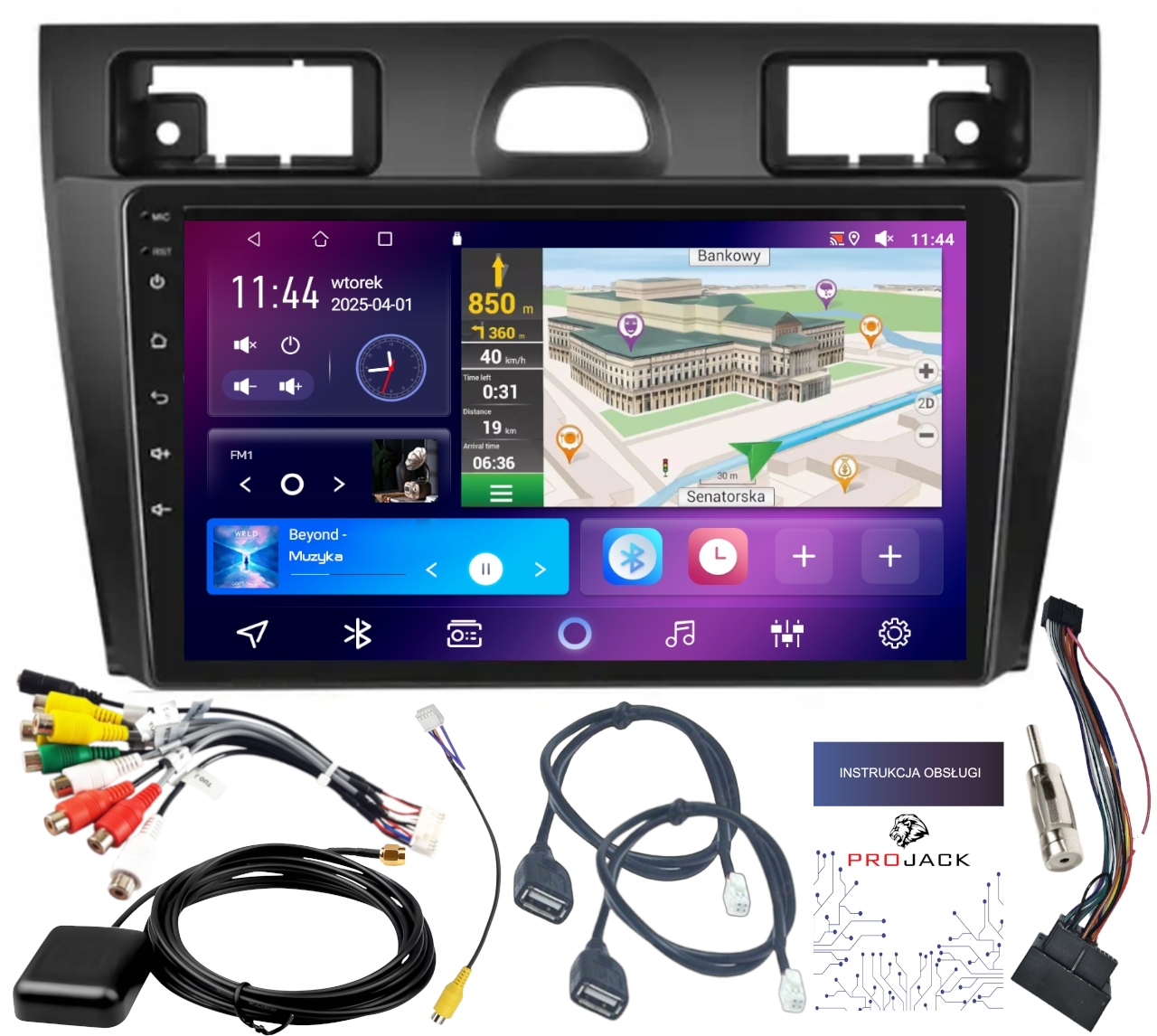 Autorádio S Carplay Pro Ford Fiesta 2002-2008 Wifi Android 4GB 64GB