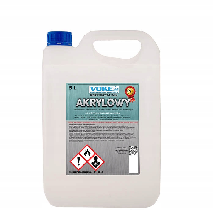 

Voke Rozpuszczalnik Rozcieńczalnik Akrylowy 5L
