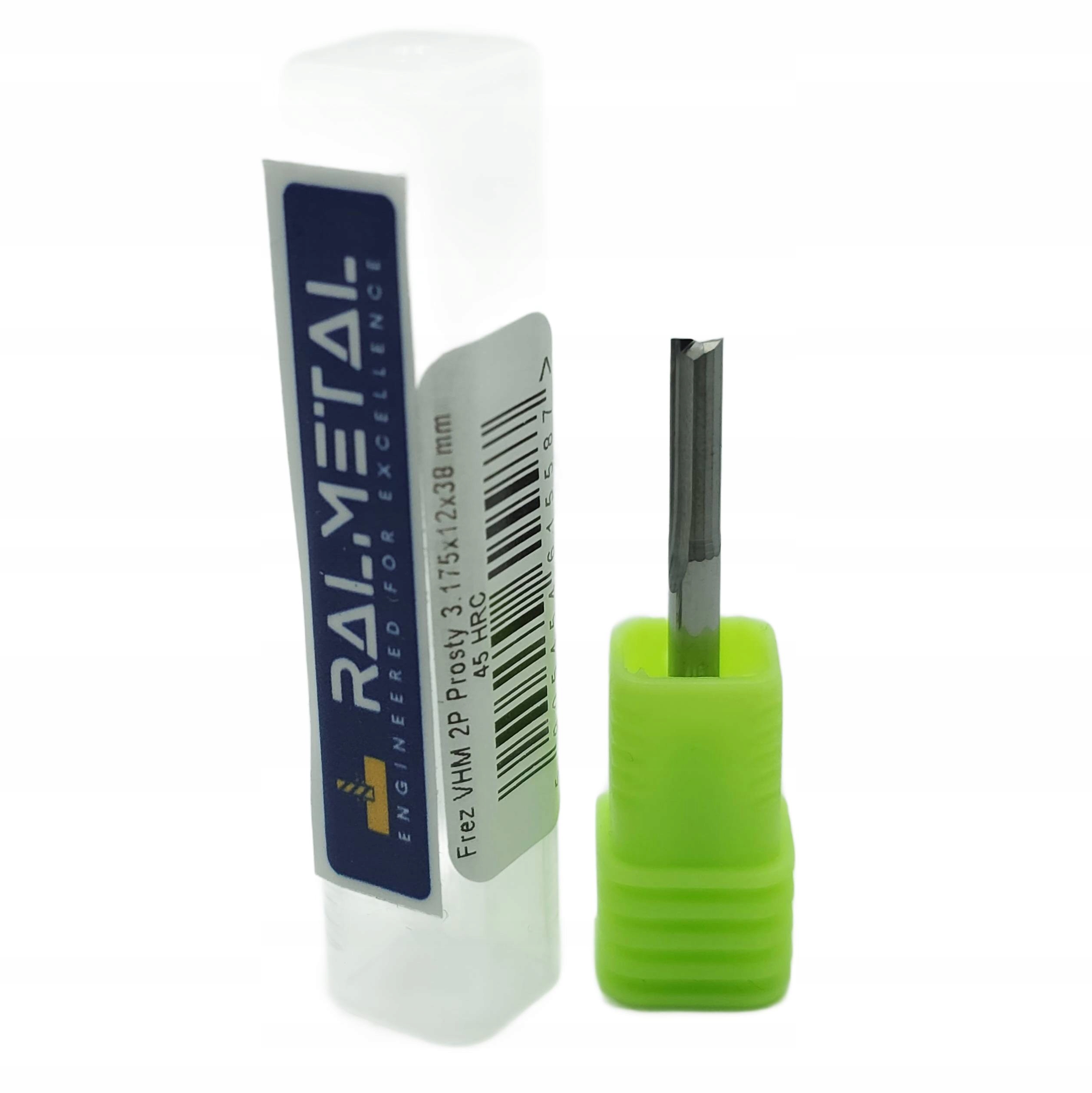 Frez VHM Prosty Drewna Styroduru 3.175 x 12 x 38 mm 45 HRC