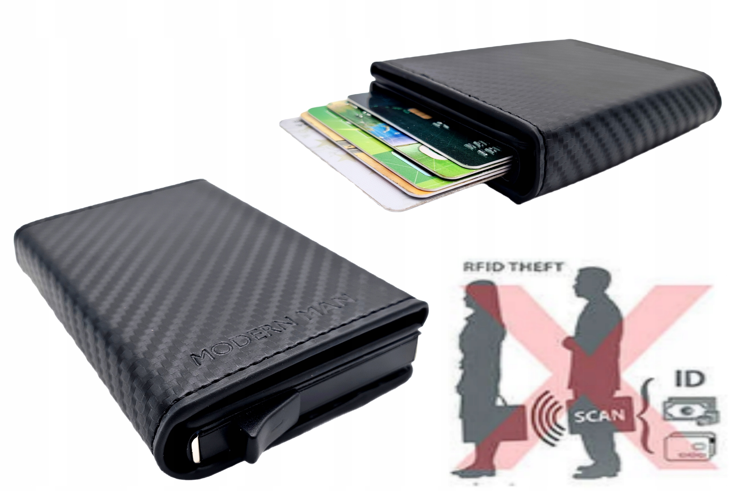

Portfel Secrid Miniwallet black carbon ModernMan