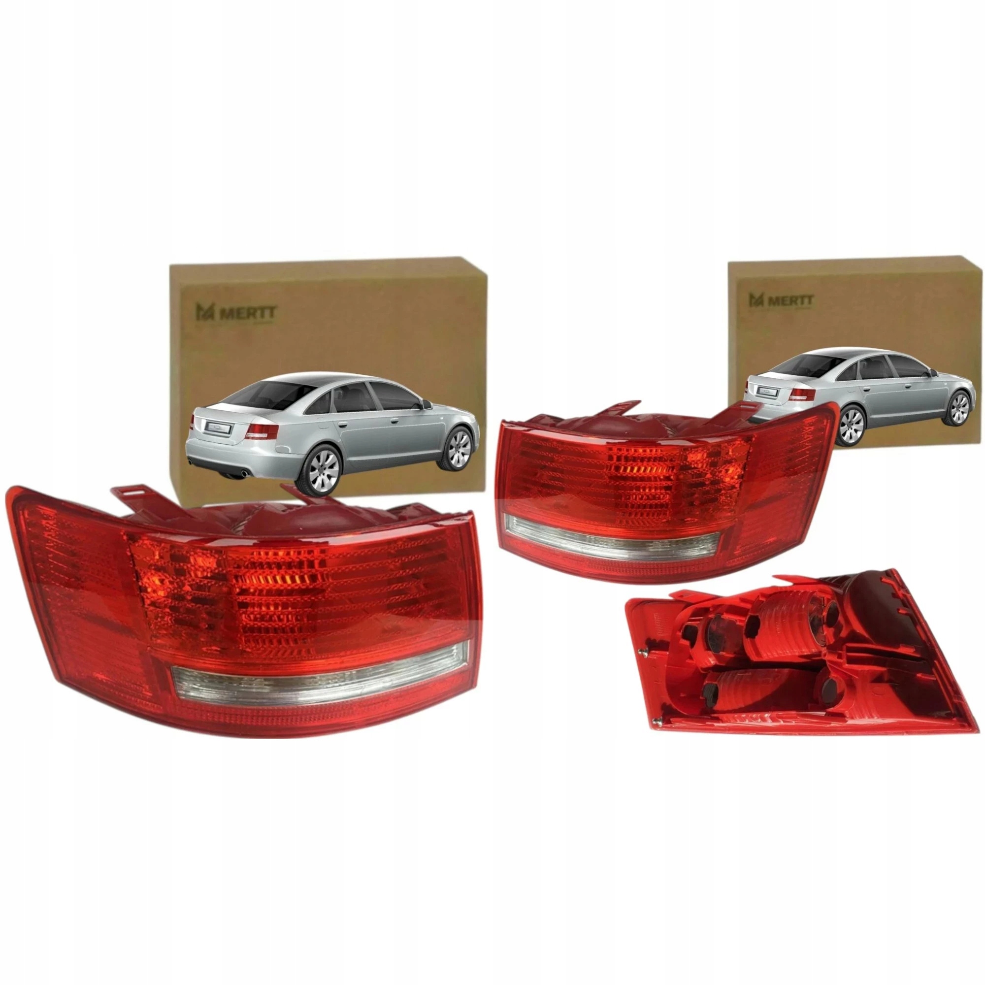 Nová Zadní Světla P21W PY21W Sedan Komplet Audi A6 C6 2004-2008 Levá Pravá