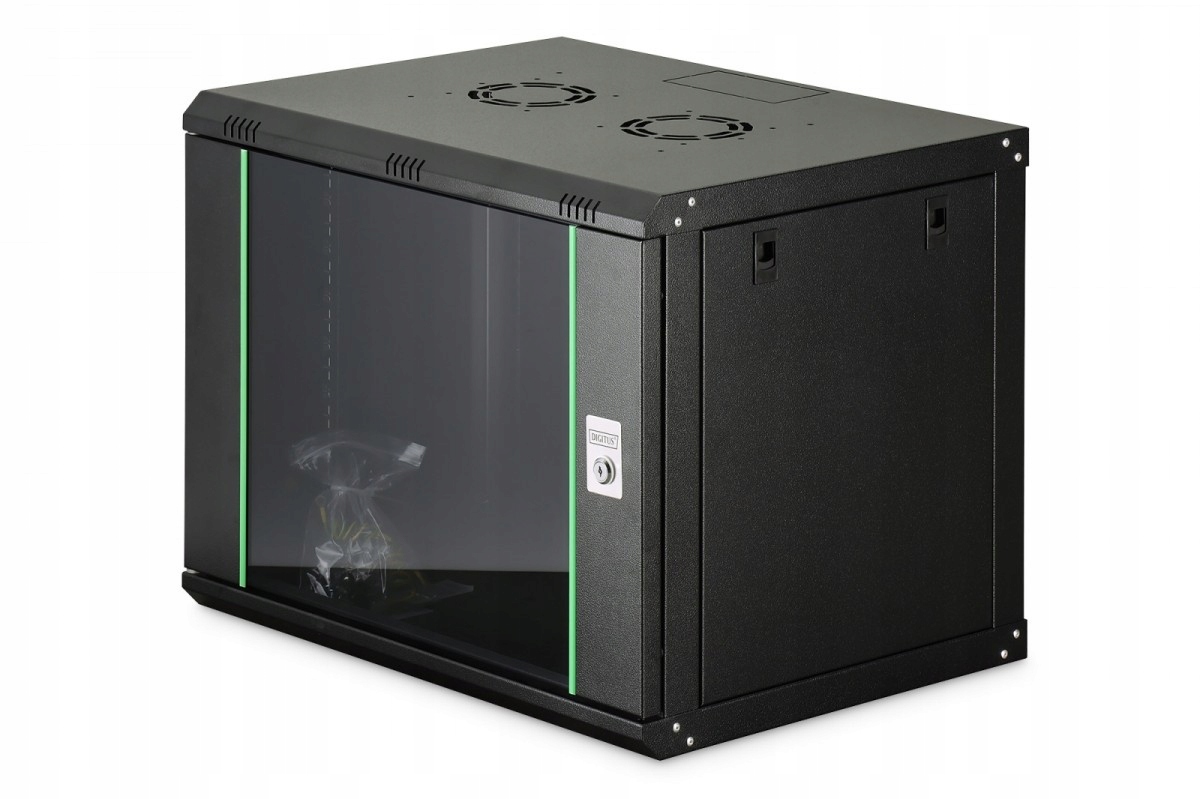 Szafa sieciowa wisząca Dynamic 19'' 9U rack 474x600x450mm, drzwi szyba,,,