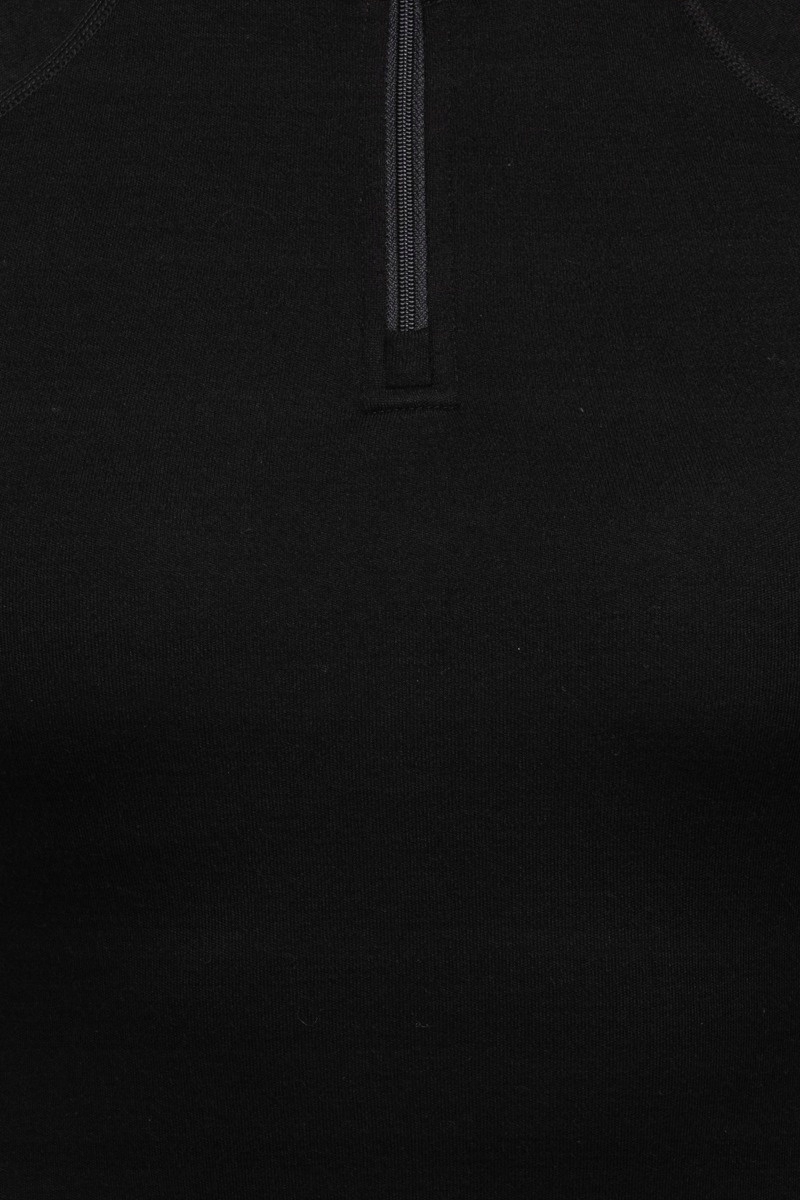 Koszulka termoaktywna damska Smartwool Classic merino 1/4 zip women-black m Rozmiar M