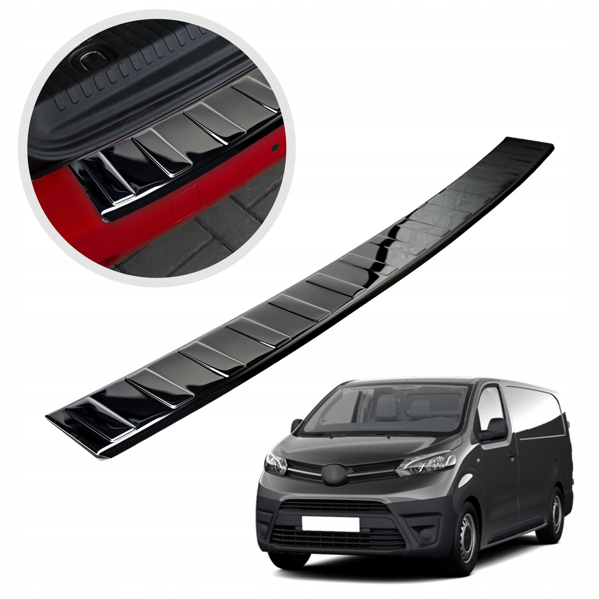 Ochranná lišta na zadný nárazník pre Toyota Proace II 2016- oceľ