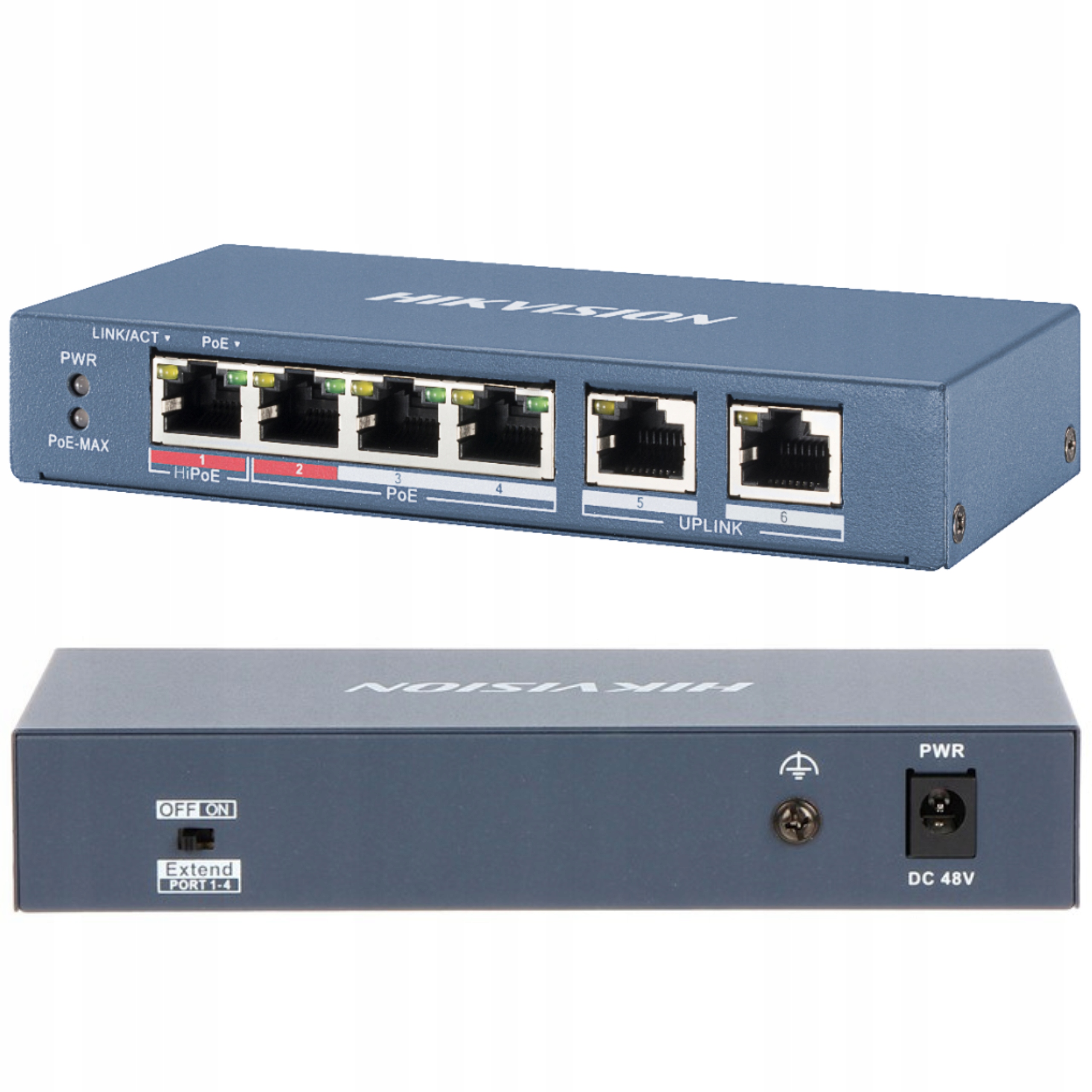 

Switch HikVision DS-3E0106HP-E 4xPoE 6-portowy