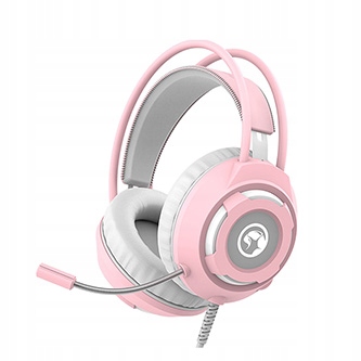 Marvo HG8936 słuchawki z mikrofonem różowa, podświetlona, 3.5 mm jack Usb