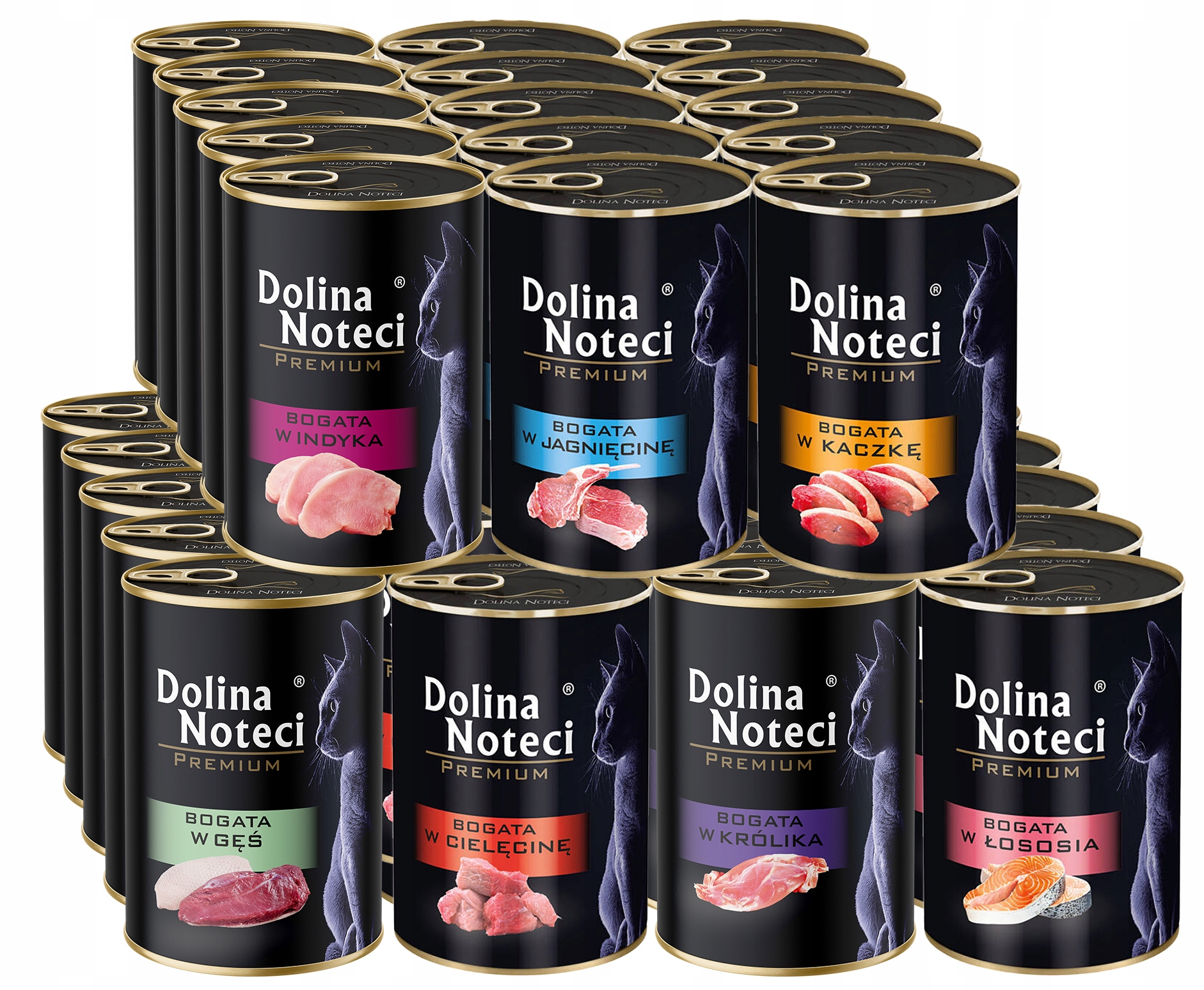 Dolina Noteci Krmivo mokré pro kočky konzerva MIX všech příchutí 35 x 400 g