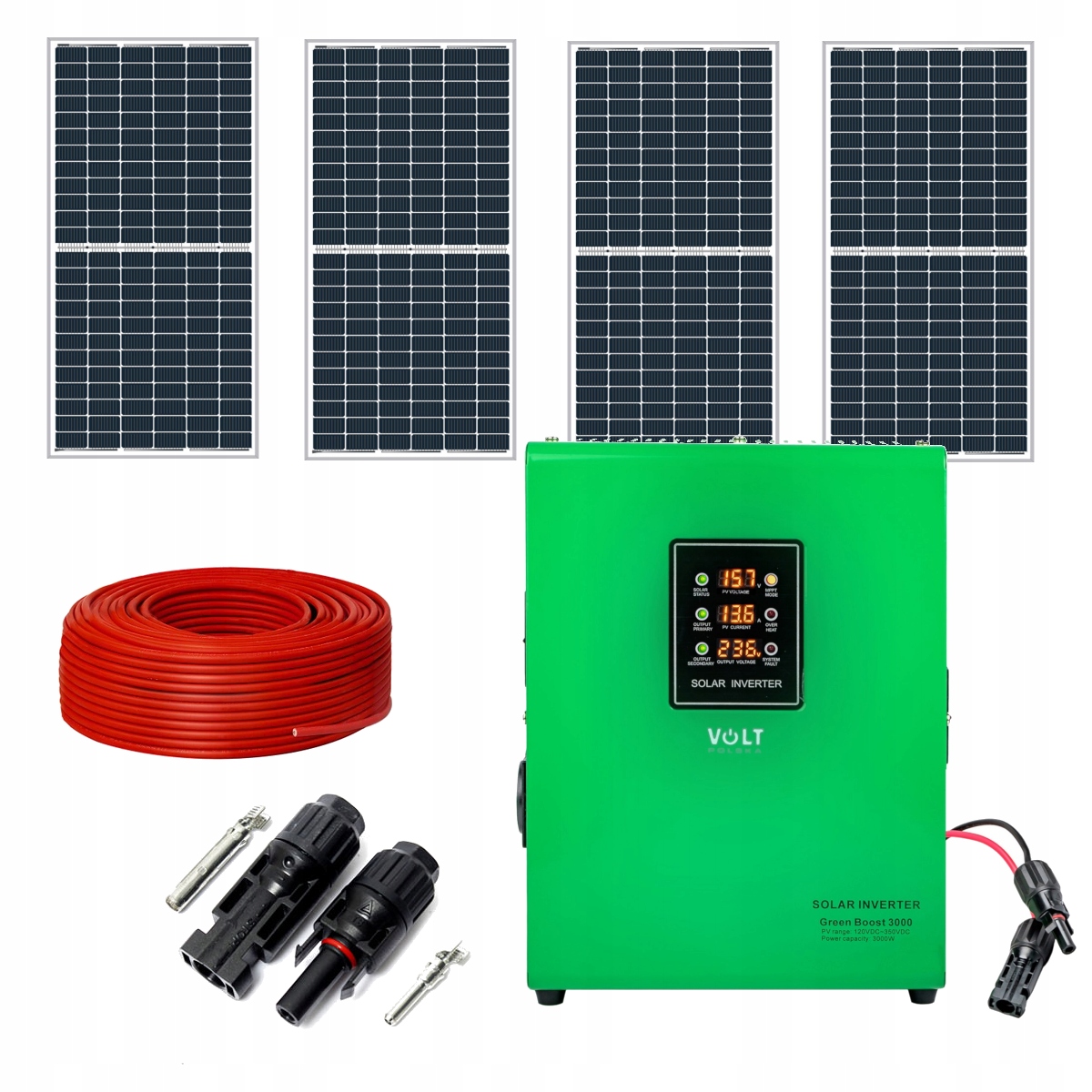 MPPT 3000W 4XPV солнечный водонагреватель комплект мощность