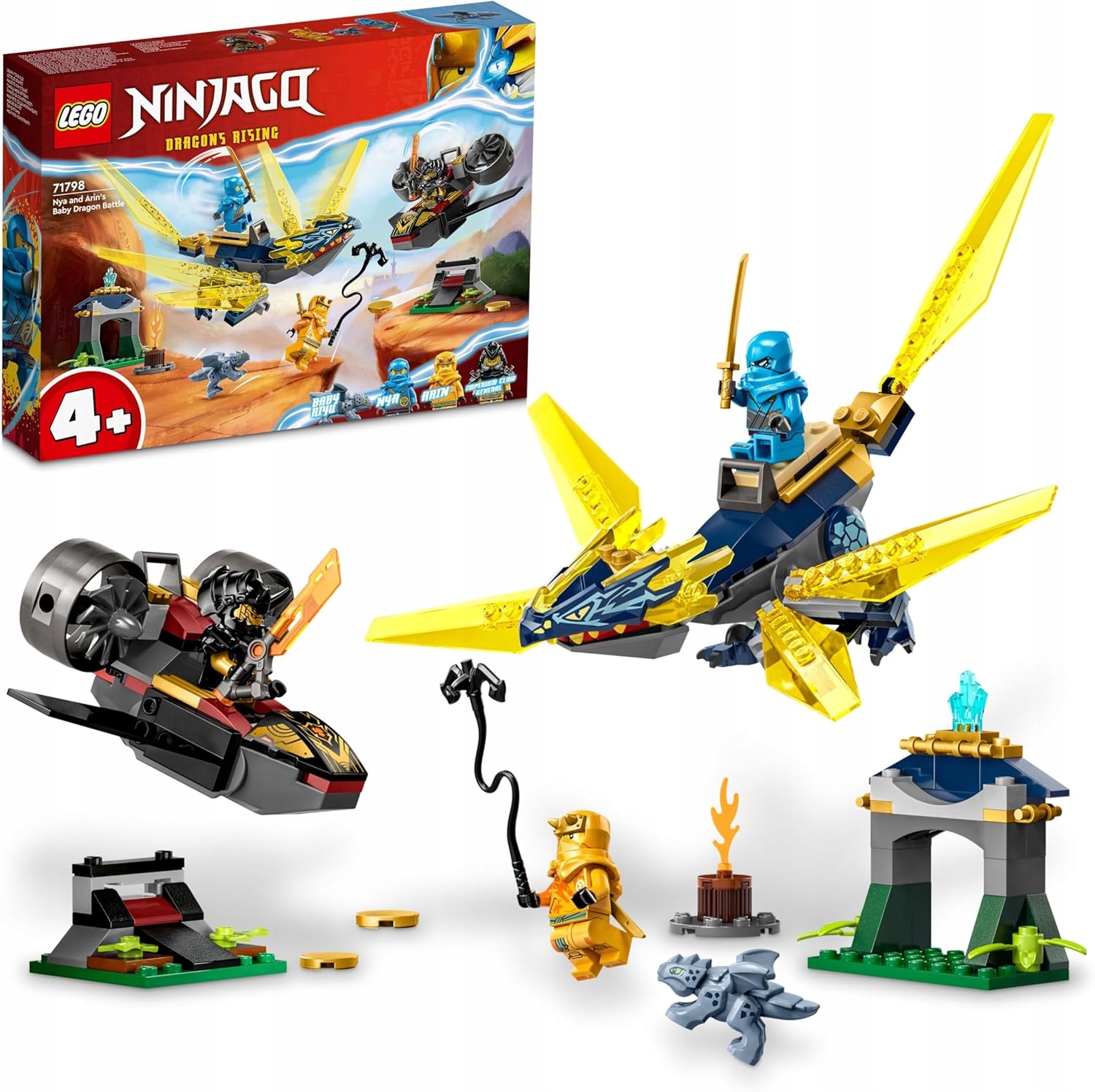 Lego 71798 Ninjago Nya i Arin Bitwa Na Grzbiecie Małego Smoka