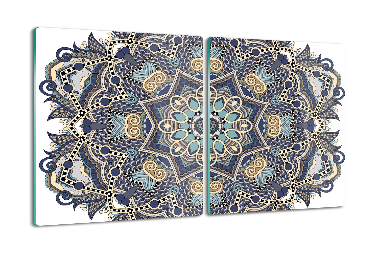 Skleněná deska do kuchyně Krájení Podložka 2x40x52 Mandala Asie mozaika
