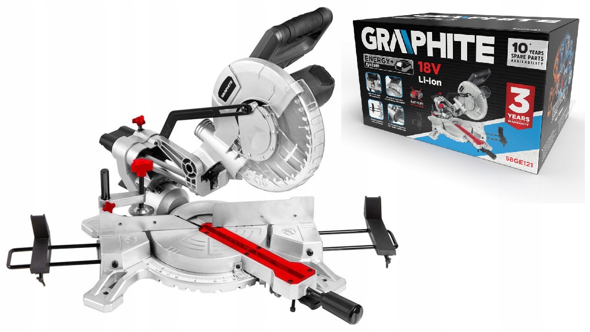 Pokosová pila Energy+ 18V Li-lon, kotouč 210 x 30 mm, otáčky 3000 min-1