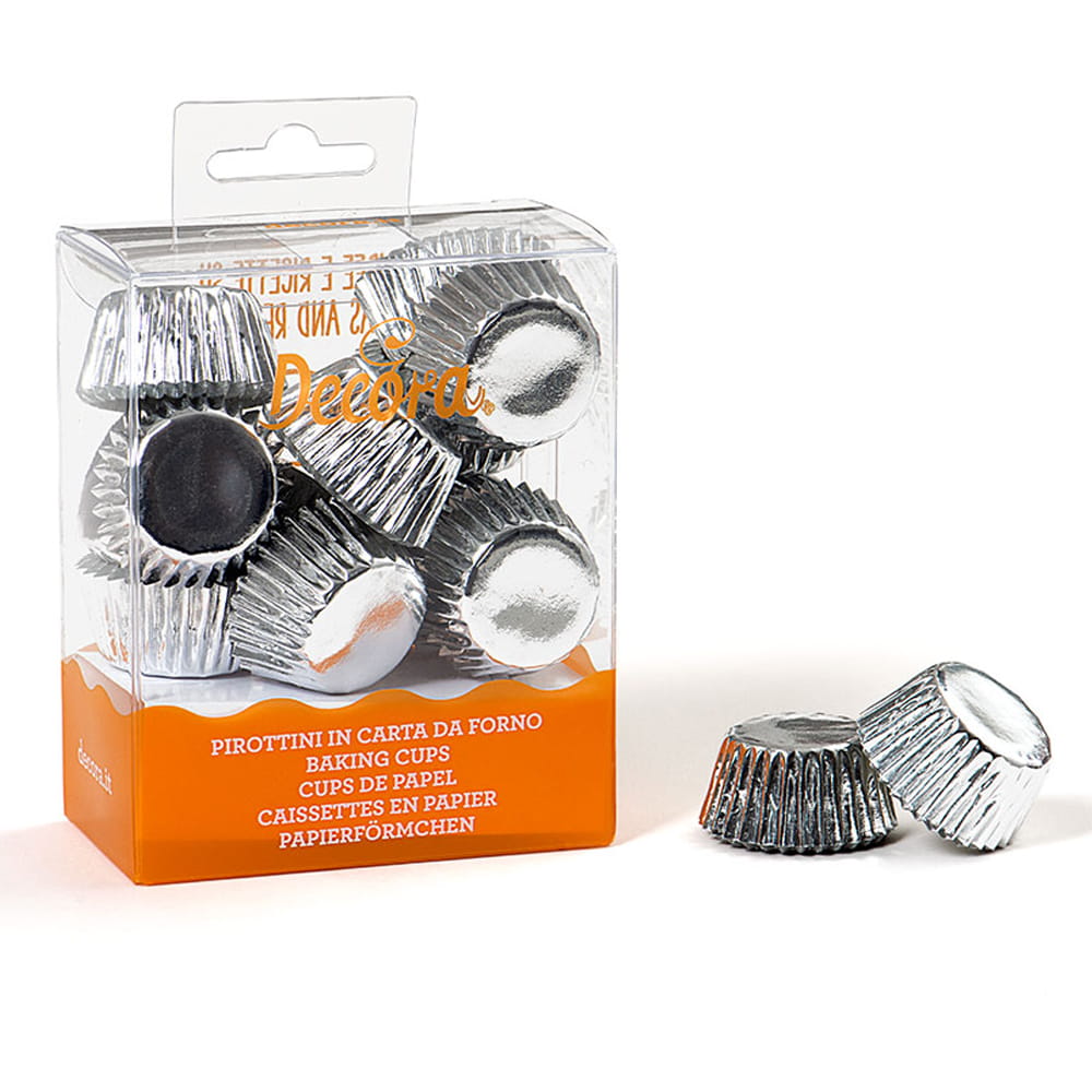 Papilotki do muffinek pralin Bon Bon Decora Srebrne 180szt