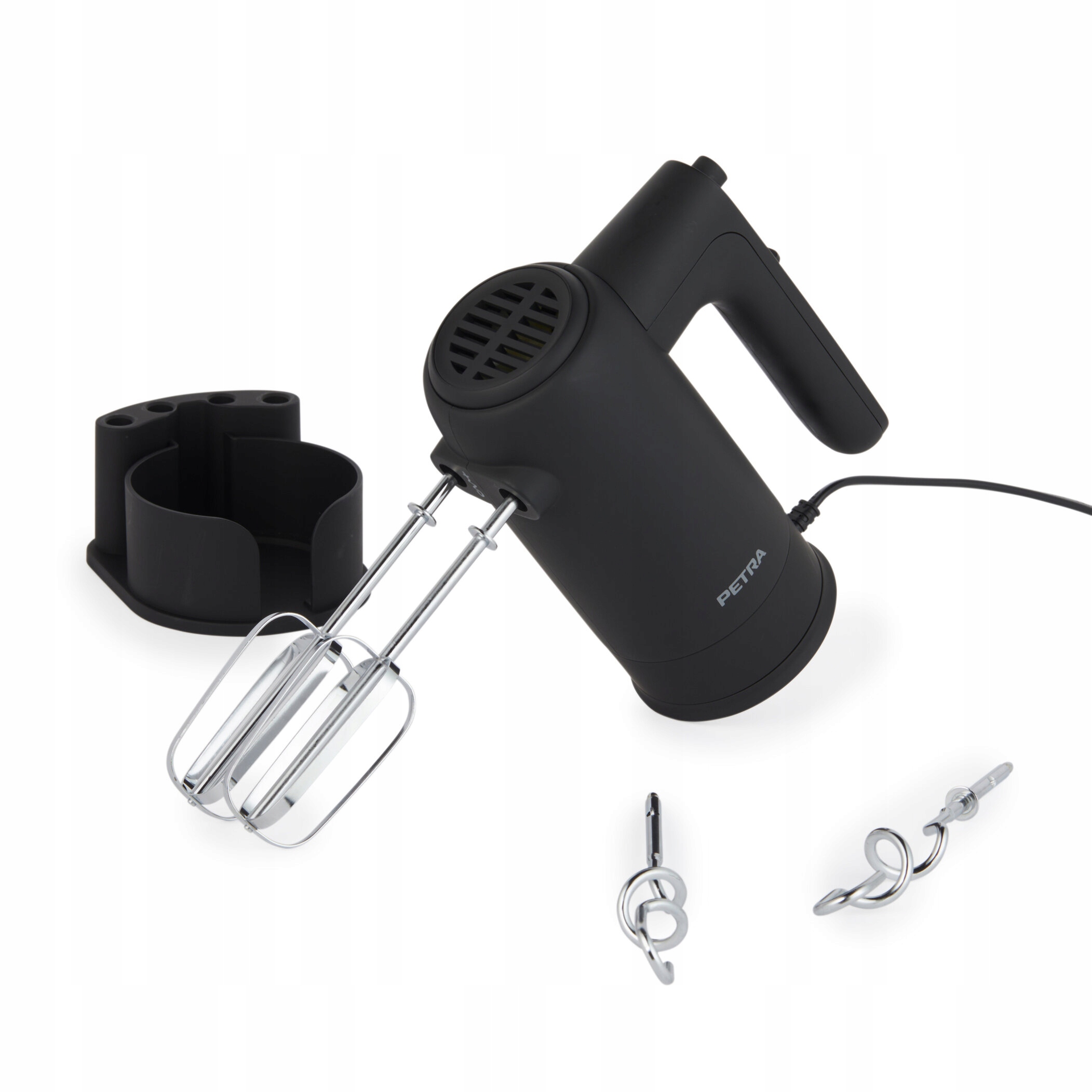 Kuchyňský Ruční Mixér 5 rychlostí 2 nástavce na mixování a šlehání Černý