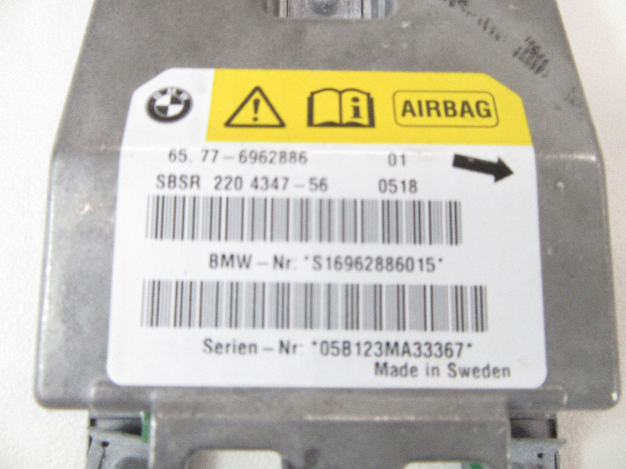 control unit module airbags powietrznej right BMW e60 e61 e63