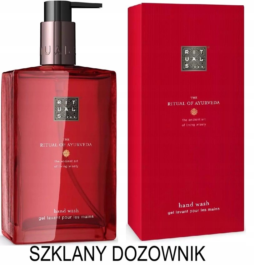 Rituals Ayurveda Hand Wash Mydło płyn do rąk Szklany Ryflowany Dozownik