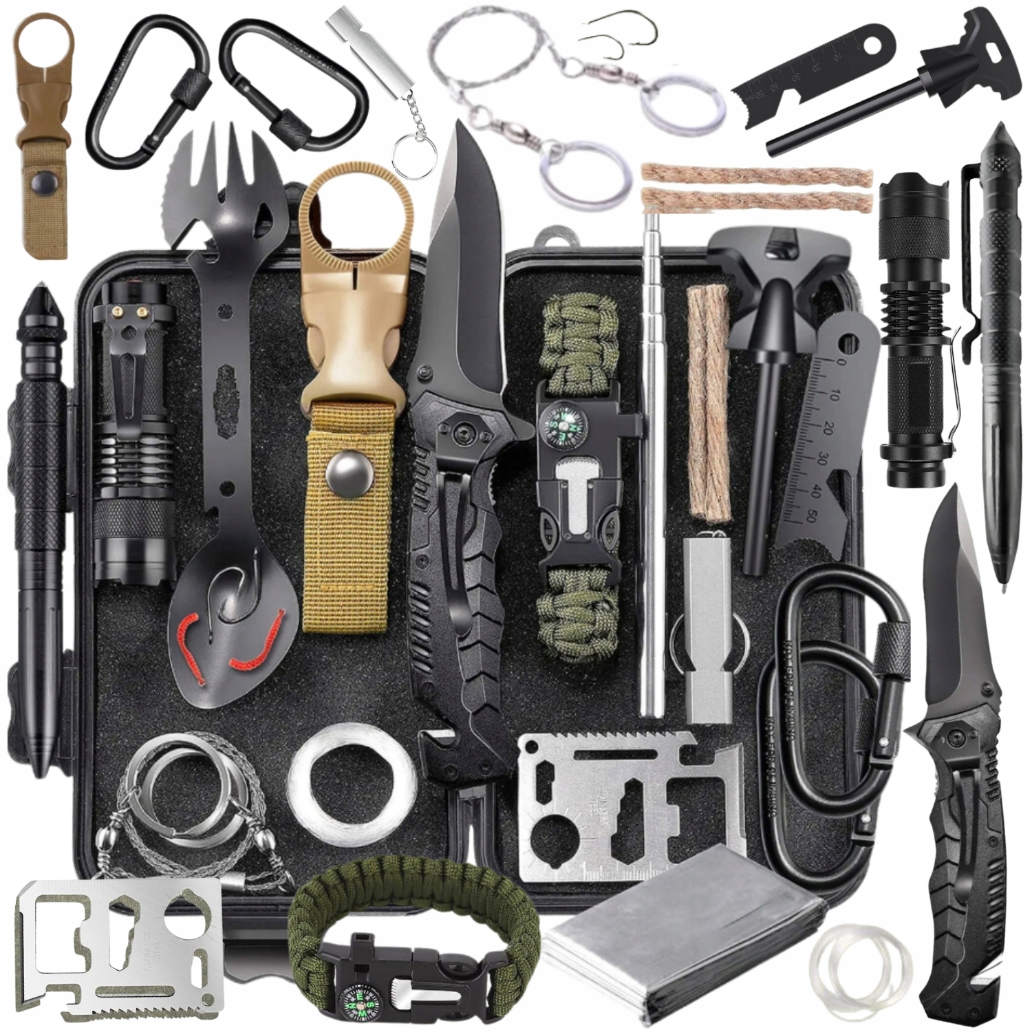 ZESTAW SURWIWALOWY NIEZBĘDNIK WOJSKOWY TURYSTYCZNY SURVIVALOWY PRZETRWANIA