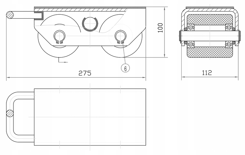 ROLKI TRANSPORTOWE 2500kg Z MOŻLIWOŚCIĄ POŁĄCZENIA VIBER-SYSTEM RT2,5+ Marka Viber-System