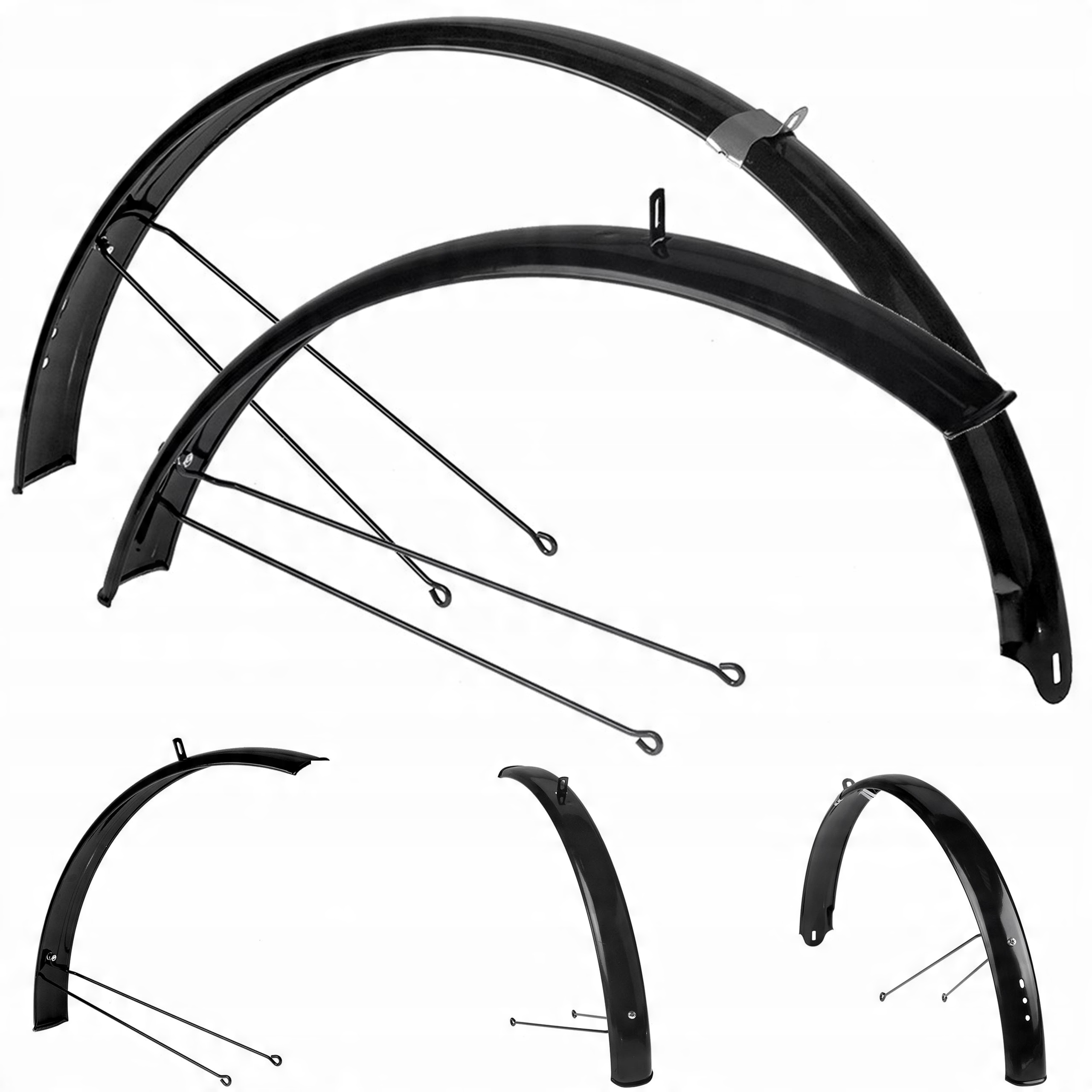 

Błotniki Rowerowe 28 Mtb 55MM Stal 550 + Wsporniki