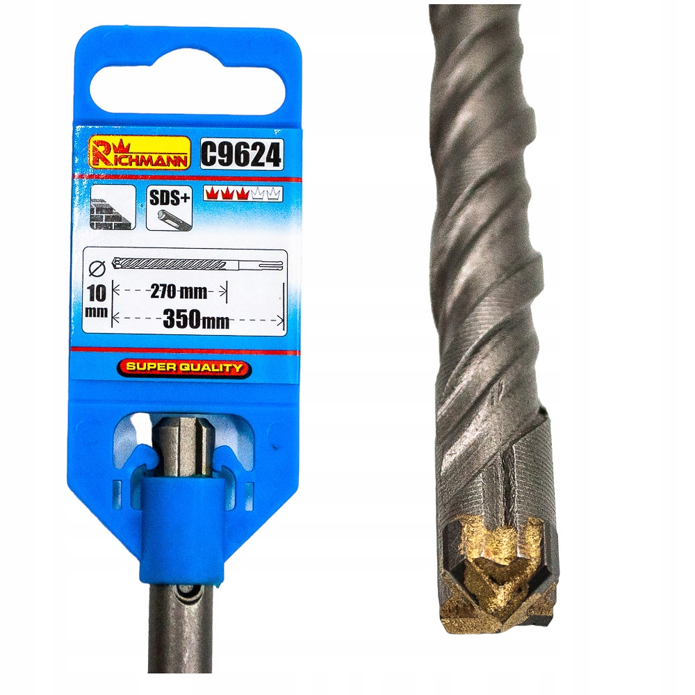 

Wiertło Do Muru Betonu fi 10x350 mm Sds-plus Widia