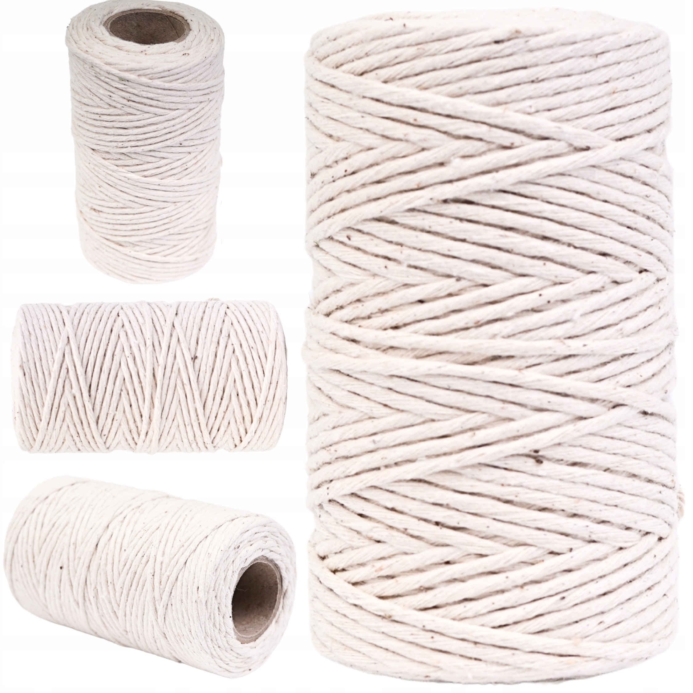 SZNUREK JUTOWY BIAŁY 80m BAWEŁNIANY BIELONY DO KWIATÓW PREZENTÓW HANDMADE