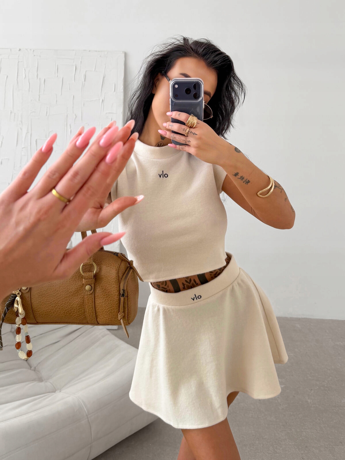 Dámský Komplet Fari Olavoga Béžový Xs