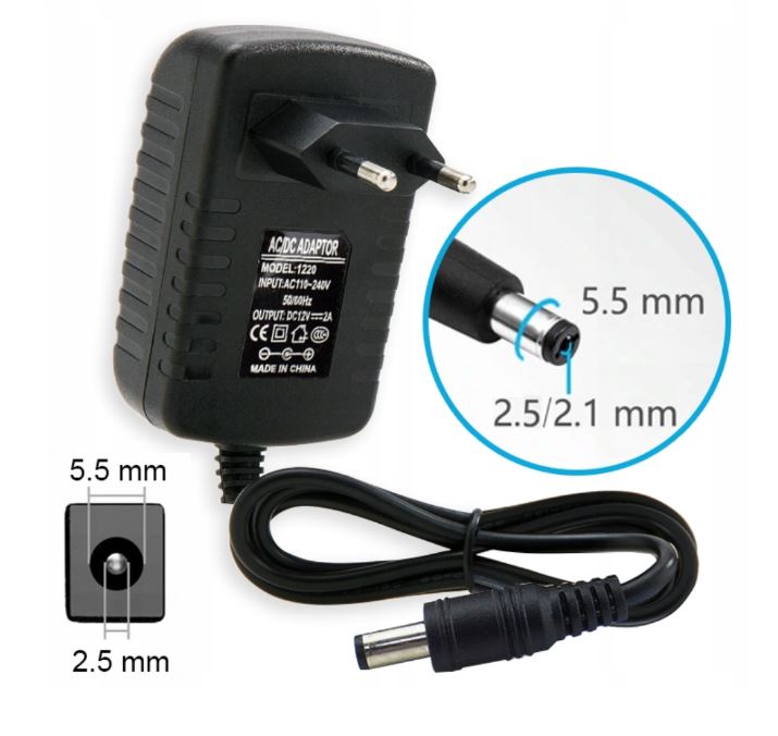 Zasilacz impulsowy wtyczkowy 2A 12V DC 24W 5.5 2.1 EAN (GTIN) 5908231252937