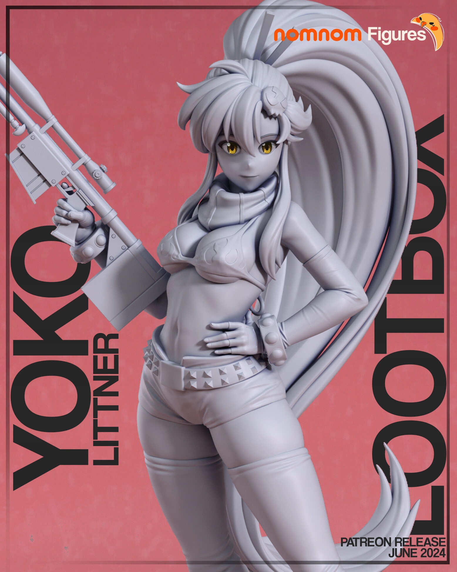 Figurka Yoko Littner Tengen Toppa Gurren Lagann NomNom Figures 3D tisk