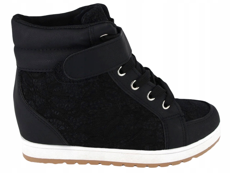 

Sneakersy Na Koturnie Botki Koron Czarne H 567 38
