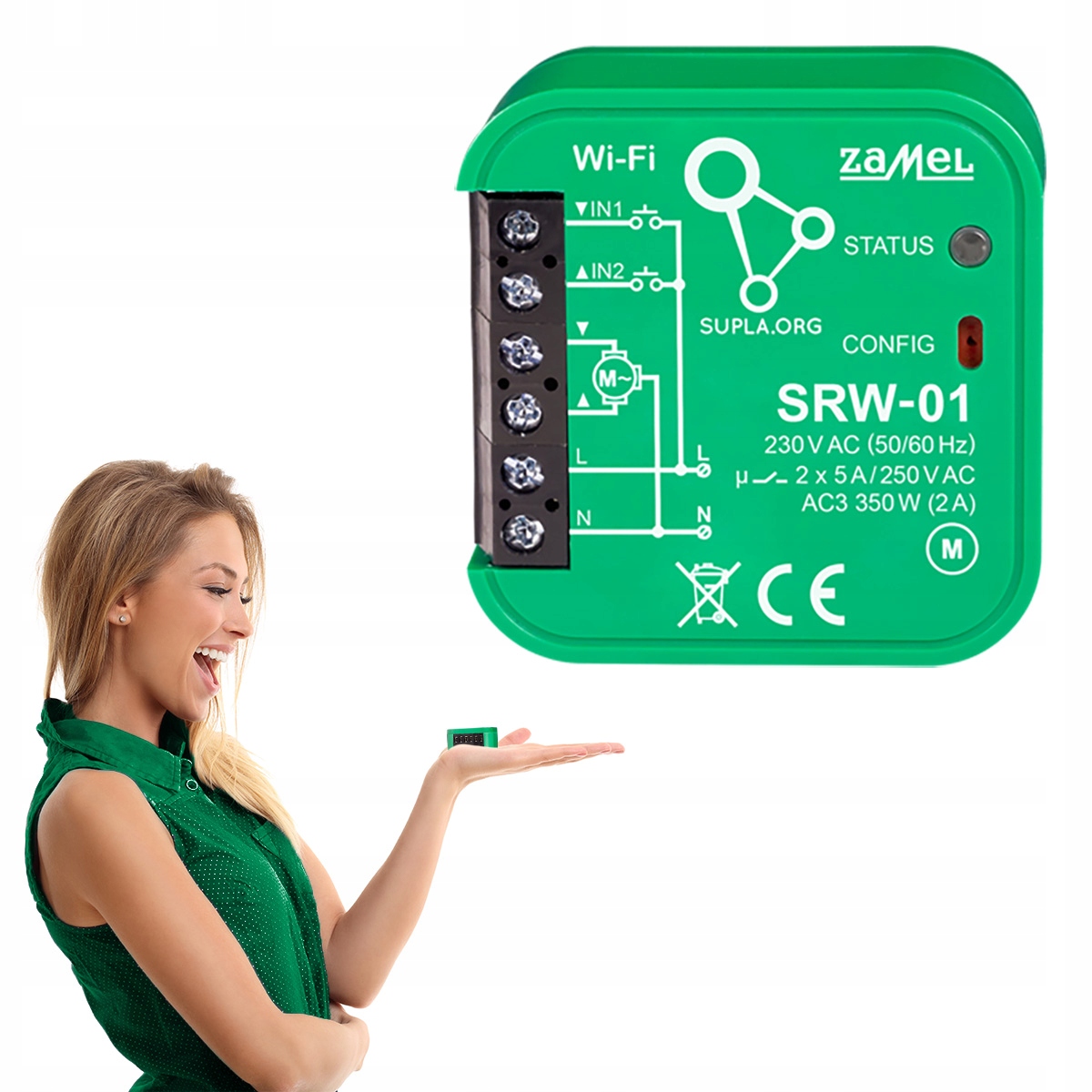 Sterownik rolet dopuszkowy WiFi SRW-01 Supla Zamel inteligentny dom smart