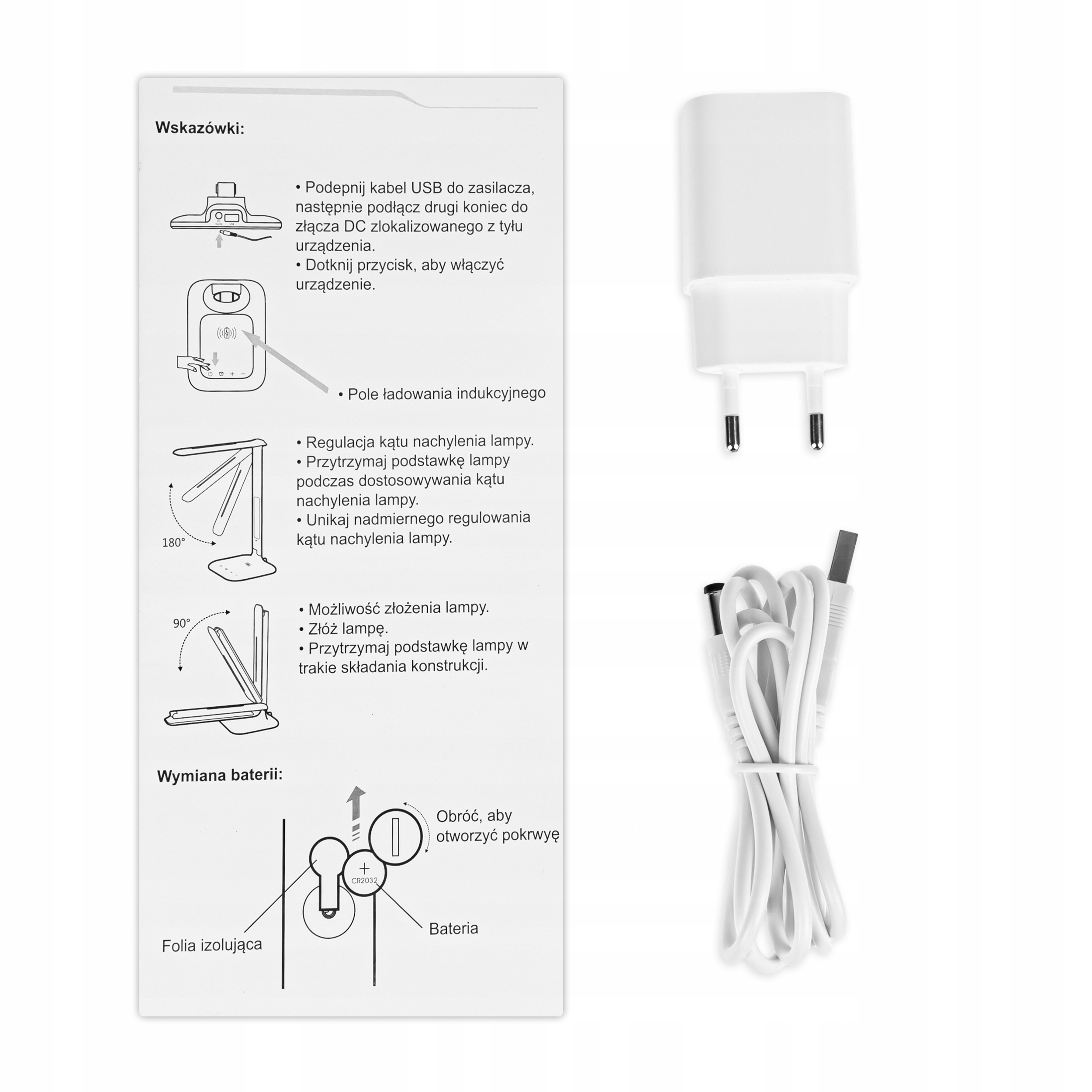 Lampka Biurkowa LED Szkolna Biurko WYŚWIETLACZ LCD Zasilanie sieciowe