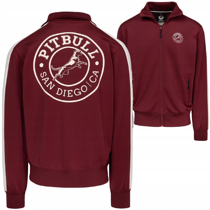 Pit Bull bluza Oldschool San Diego Ca track Zip burgundy od Ari -- XL