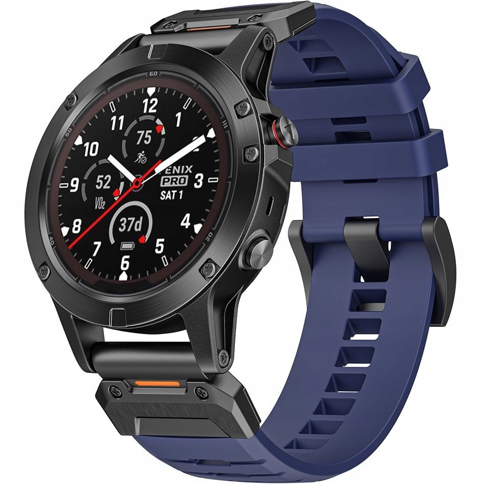 Quickfit Pásek Pro Garmin Fenix 3 5X 6X 6X 7X 8 51 MM Solární Silikonový