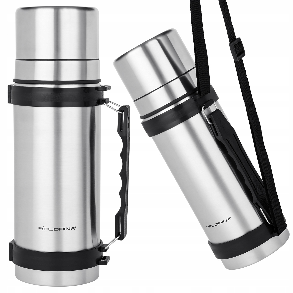 

Duży Termos Nierdzewny Inox Pola 1L 2 Kubki