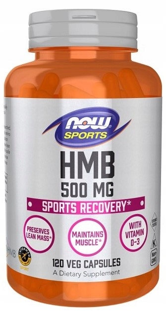 Now Foods Hmb 500 mg Sport wzrost utrzymanie masy mięśniowej 120 kapsułek