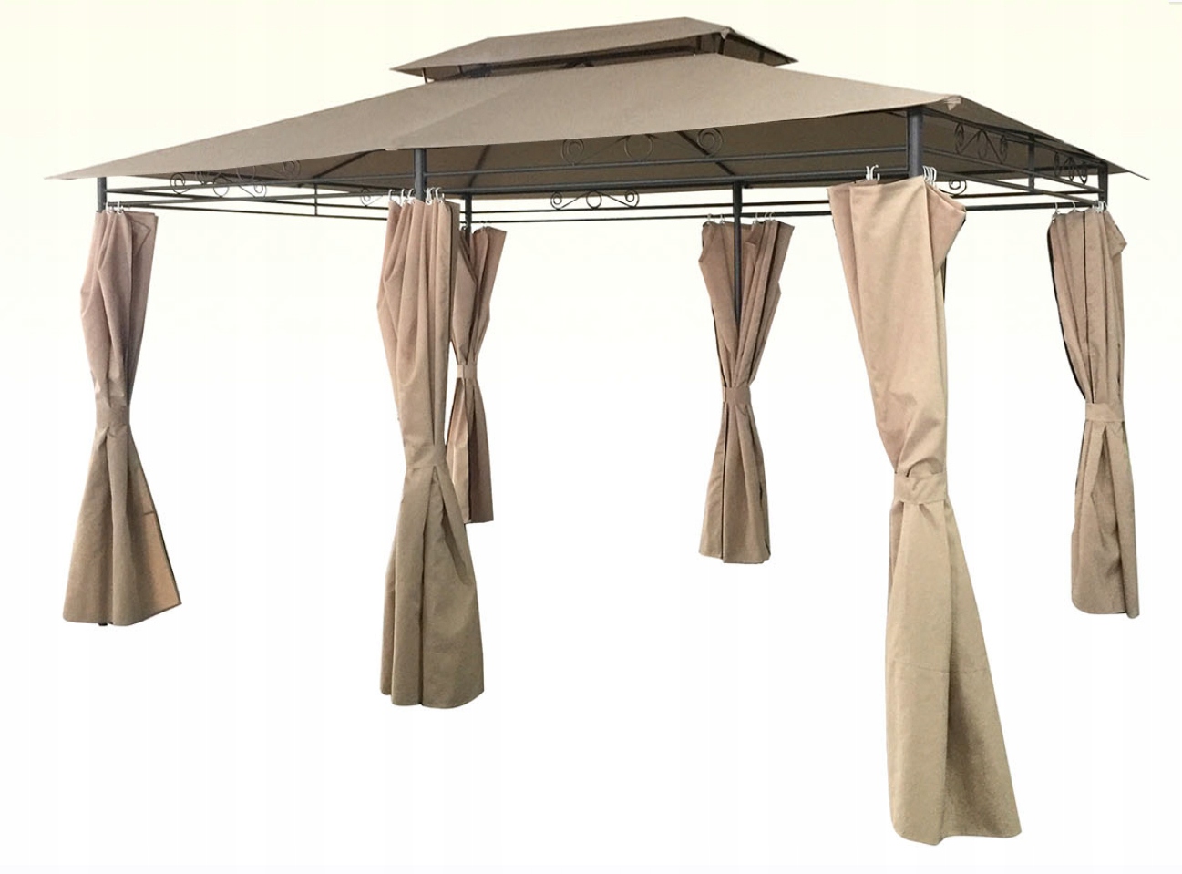 

Namiot Ogrodowy Pawilon Ze Ściankami 3x4m Beżowy