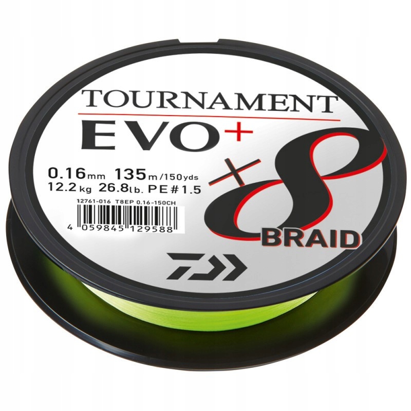 Daiwa Tournament X8 Braid Evo 135m 0.12mm 8.6kg