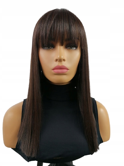 Dlouhá paruka s ofinou Emma cappuccino hnědá Prost Nessaja wigs shop