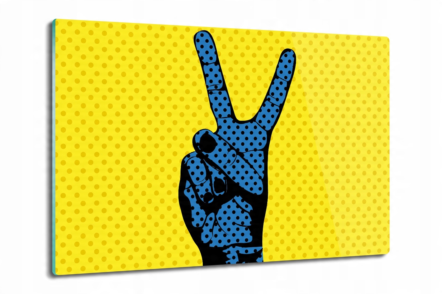

szklana deska ze szkła Plakat pop art palce 80x52