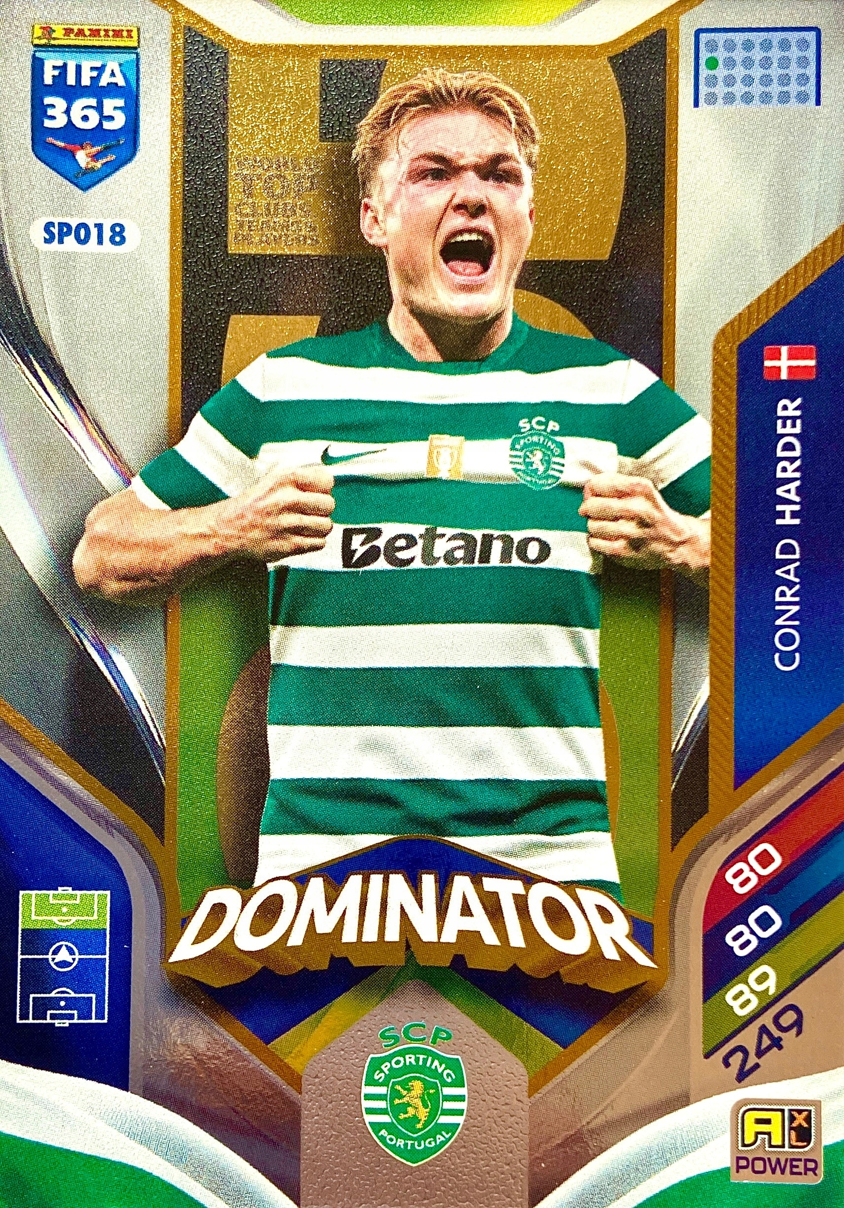 Panini Fifa 365 2026 Power Dominator SPO18 Conrad Harder Sporting
