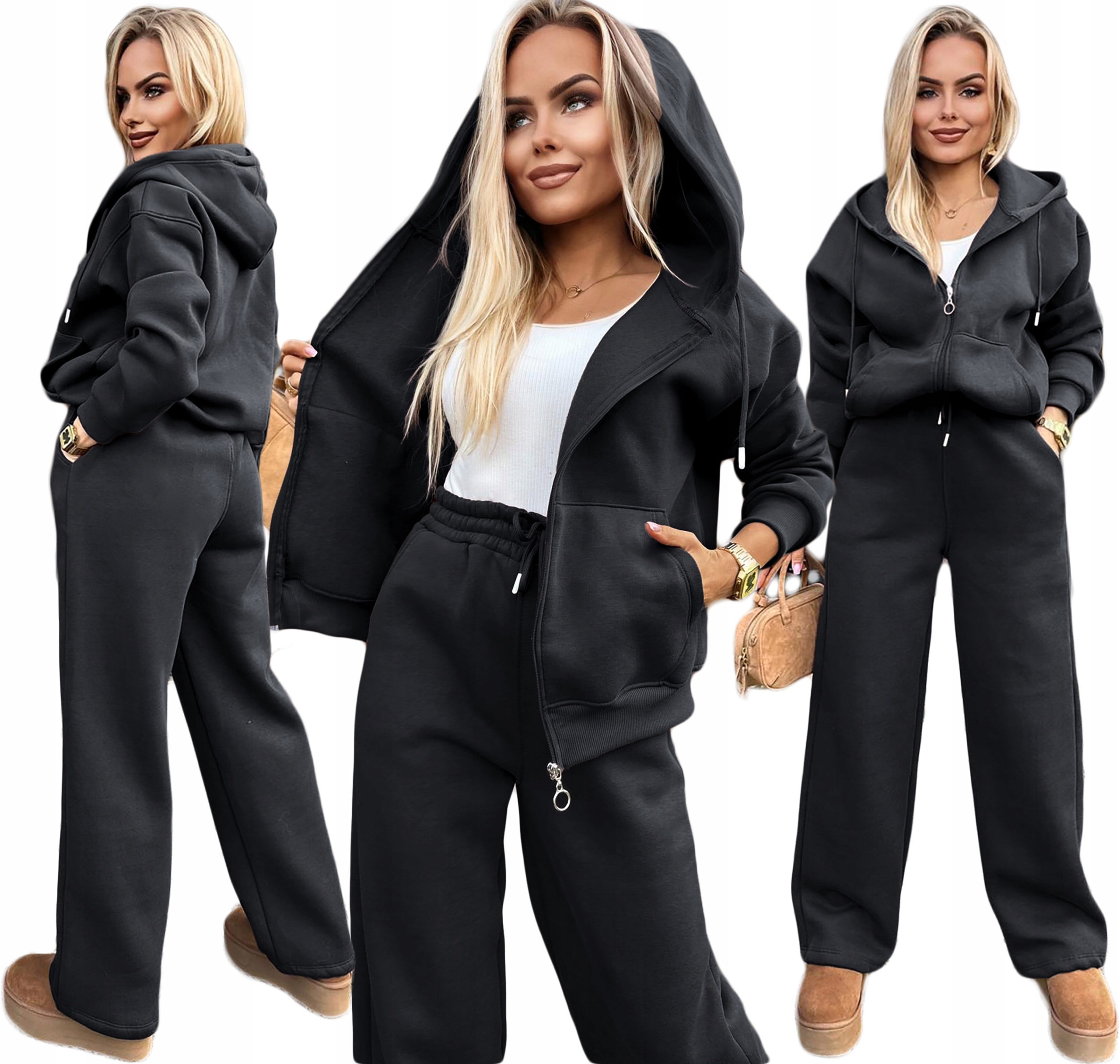 Bavlněný tepláková souprava Teplákovka kalhoty rozepínací mikina XL Arletta